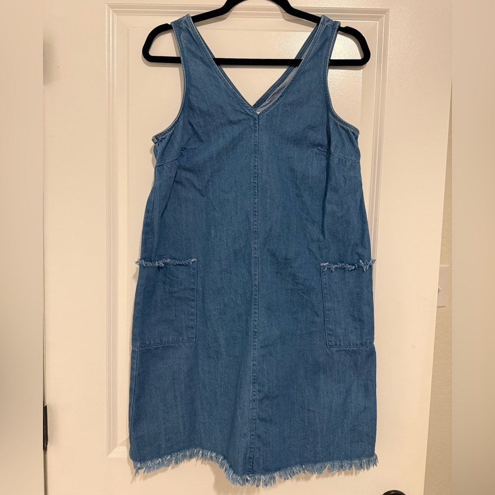 Old Navy Blue Denim Sleeveless Dress